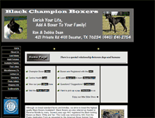 Tablet Screenshot of blackchampionboxers.com